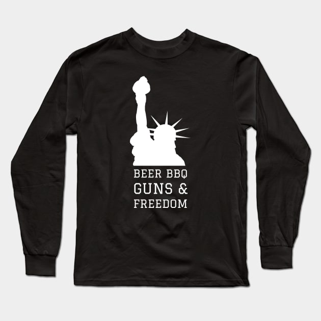 Beer, BBQ, Guns & Freedom Long Sleeve T-Shirt by Room Thirty Four